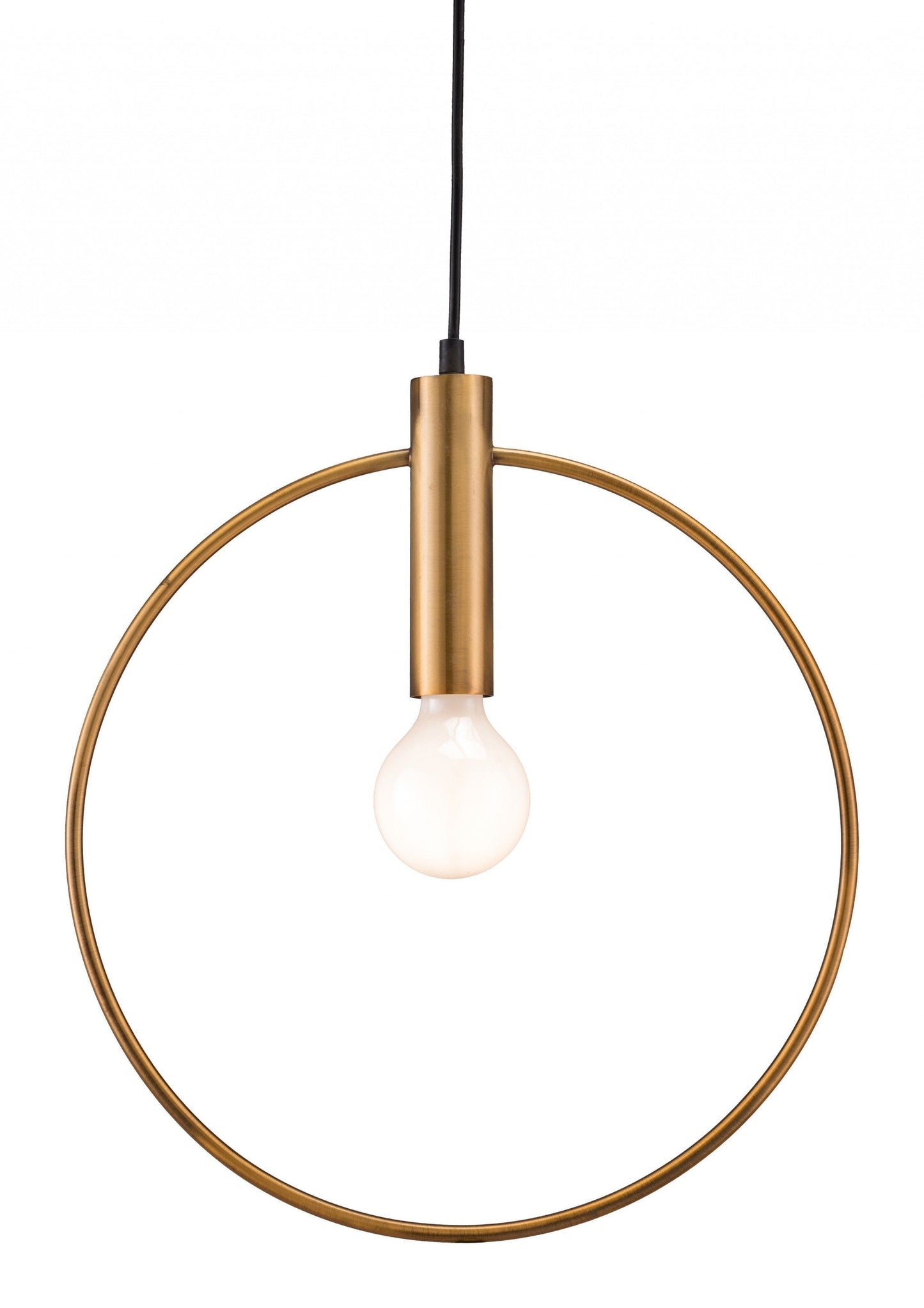 HomeRoots Ring Ceiling Lamp in Gold Finish