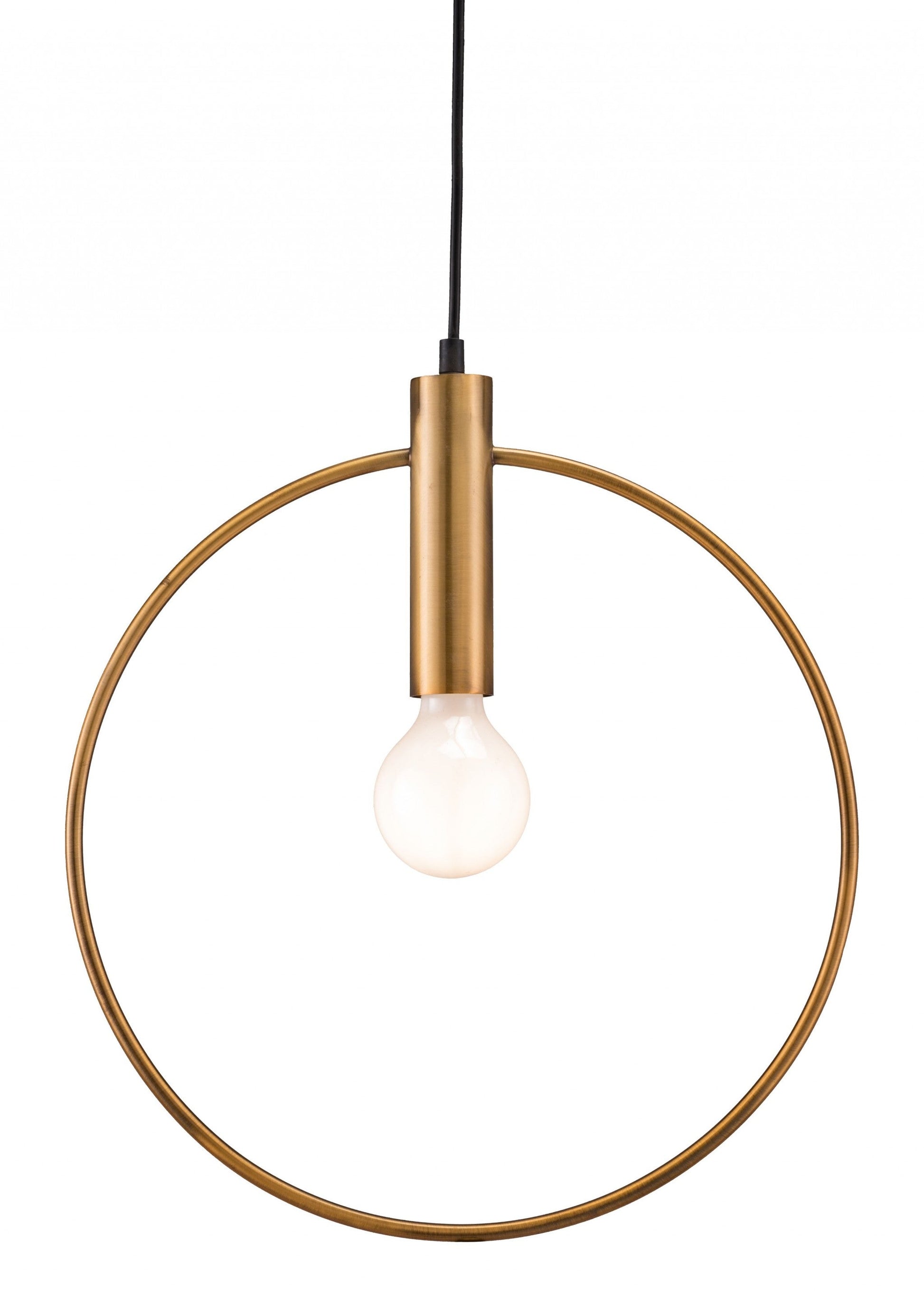 HomeRoots Ring Ceiling Lamp in Gold Finish