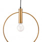 HomeRoots Ring Ceiling Lamp in Gold Finish