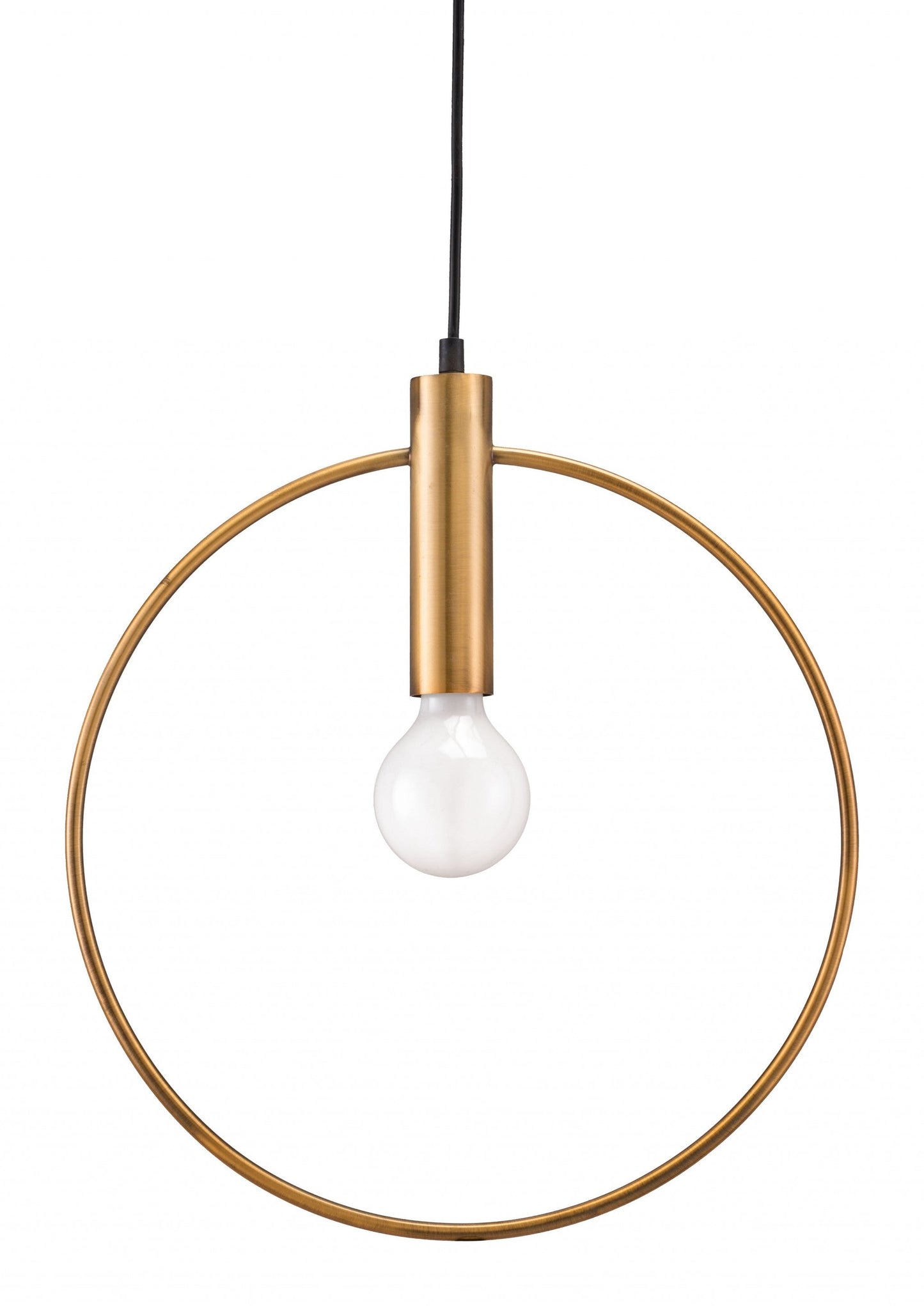 HomeRoots Ring Ceiling Lamp in Gold Finish