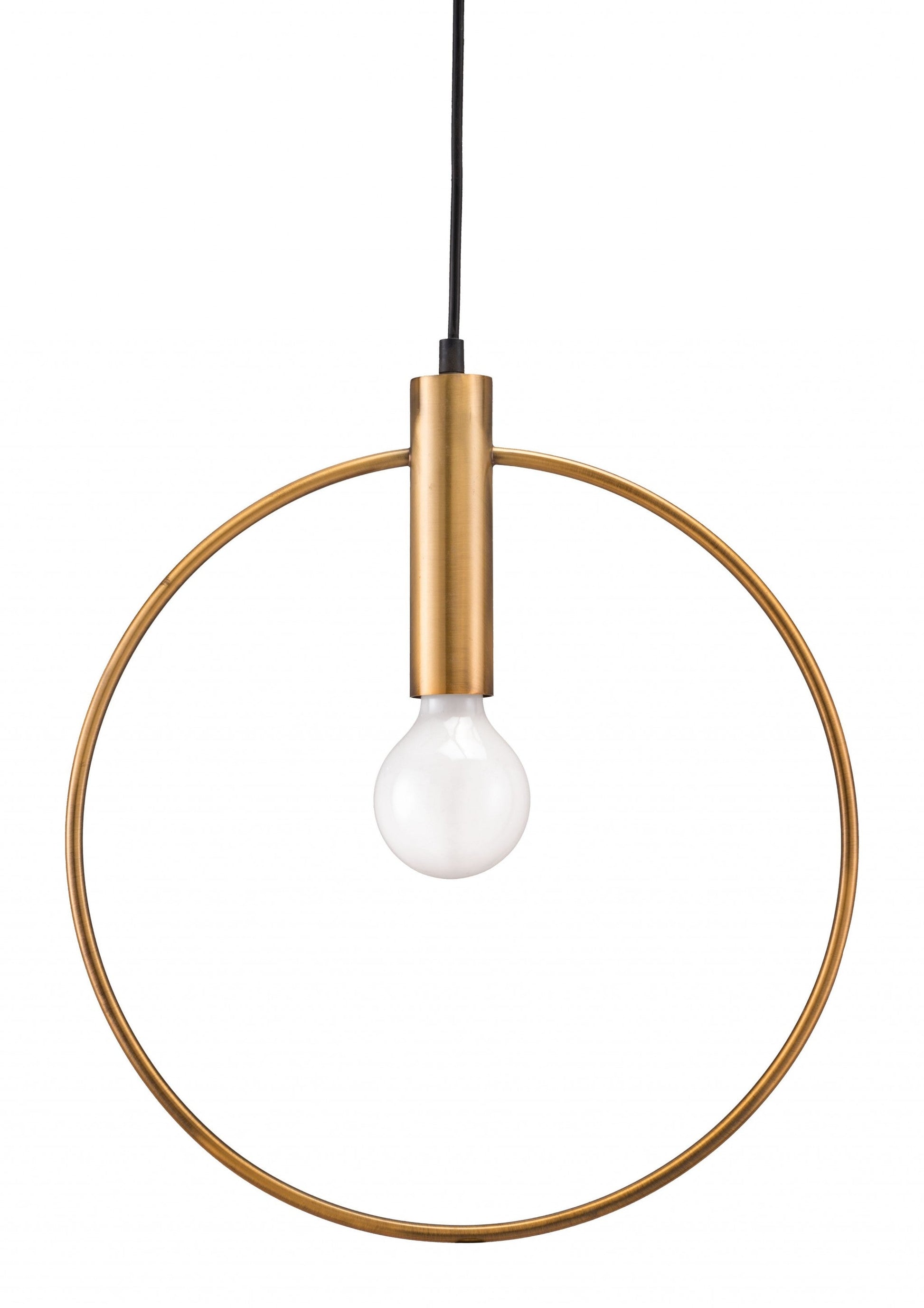HomeRoots Ring Ceiling Lamp in Gold Finish