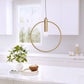 HomeRoots Ring Ceiling Lamp in Gold Finish