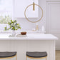 HomeRoots Ring Ceiling Lamp in Gold Finish