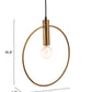 HomeRoots Ring Ceiling Lamp in Gold Finish