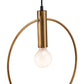 HomeRoots Ring Ceiling Lamp in Gold Finish