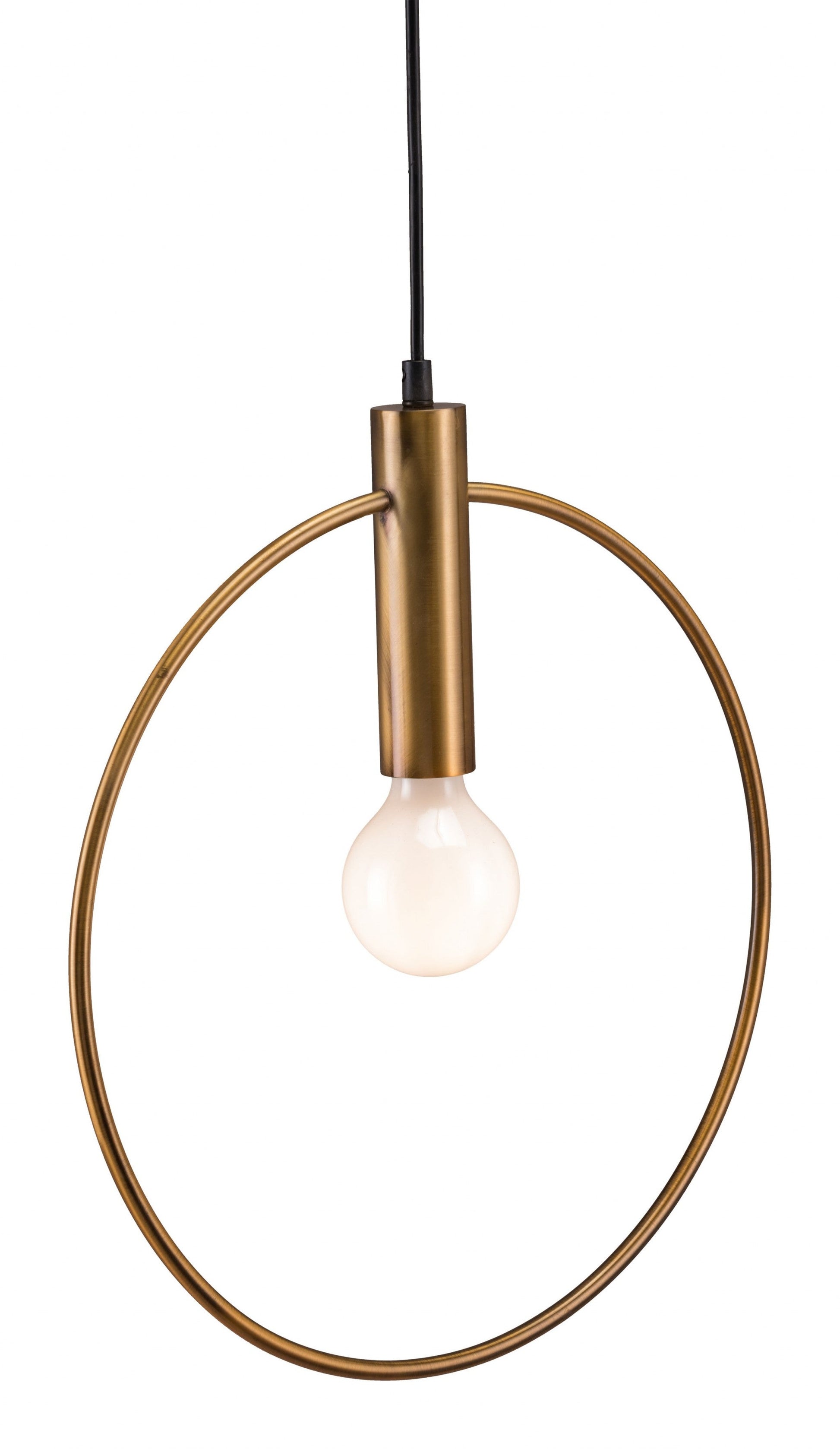 HomeRoots Ring Ceiling Lamp in Gold Finish