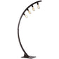 HomeRoots Robelim Arch Floor Lamp With Edison Bulbs In Antique Black Finish