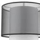 HomeRoots Roosevelt 1-Light Espresso And Brushed Nickel Table Lamp With Smoke Gray Shantung Two Tier Shade