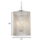 HomeRoots Rosalias Chain Crystal Chandelier In Silver Finish