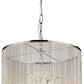 HomeRoots Rosalias Chain Crystal Chandelier In Silver Finish