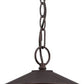 HomeRoots Round White Glass Hanging Light in Antique Bronze Finish