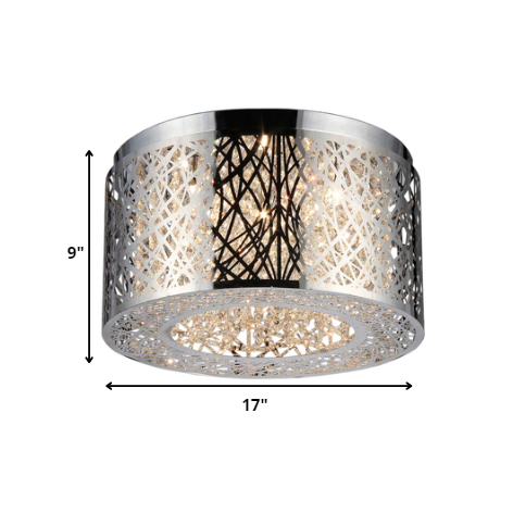HomeRoots Rubens 5-Light Chandelier In Chrome Finish