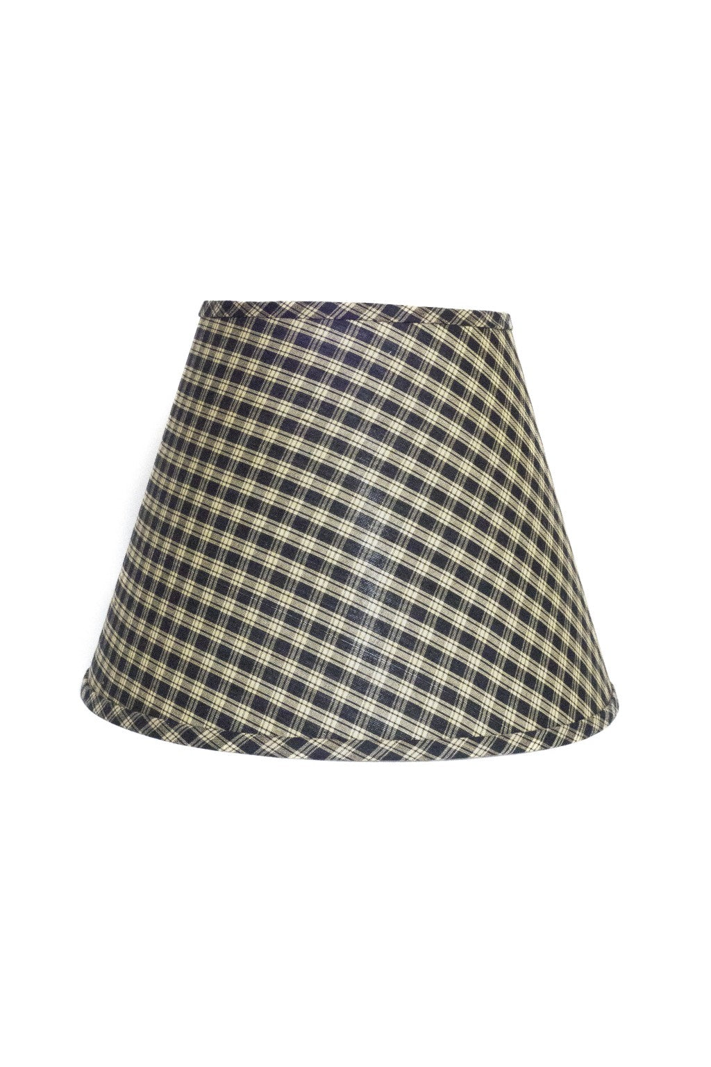 HomeRoots Rustic Table Lamp With Black and Tan Checkered Shade