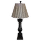 HomeRoots Rustic Table Lamp With Black and Tan Checkered Shade