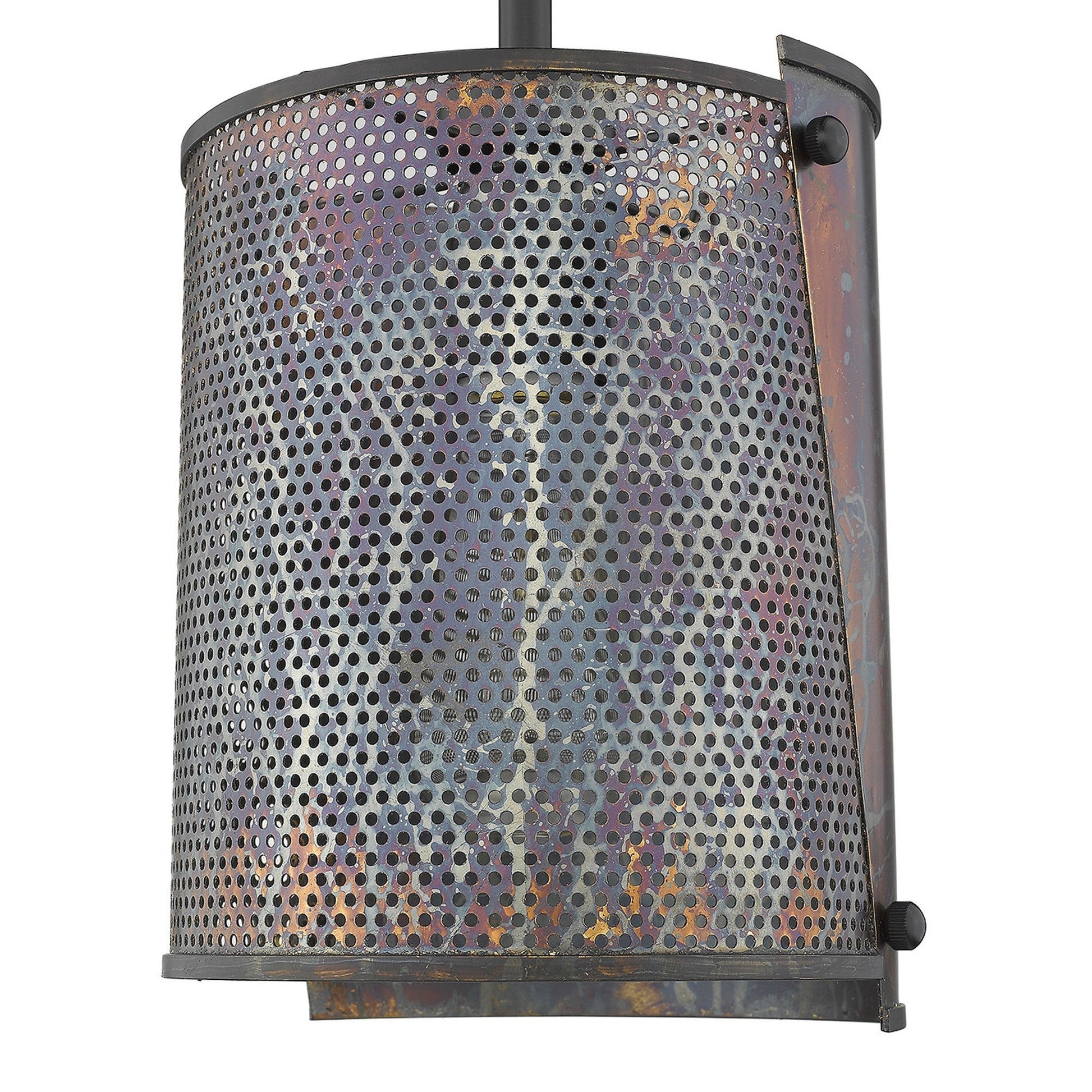 HomeRoots Ryker 1-Light Patina Pendant in Bronze Finish