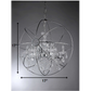 HomeRoots Saturn's Ring 16" Chandelier In Silver Finish