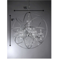 HomeRoots Saturn's Ring 22" Chandelier In Silver Finish