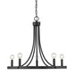 HomeRoots Sawyer 5-Light Chandelier in Matte Black Finish