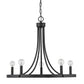 HomeRoots Sawyer 5-Light Chandelier in Matte Black Finish