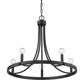 HomeRoots Sawyer 5-Light Chandelier in Matte Black Finish