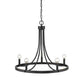 HomeRoots Sawyer 5-Light Chandelier in Matte Black Finish