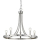 HomeRoots Sawyer 5-Light Chandelier in Satin Nickel Finish