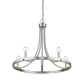 HomeRoots Sawyer 5-Light Chandelier in Satin Nickel Finish