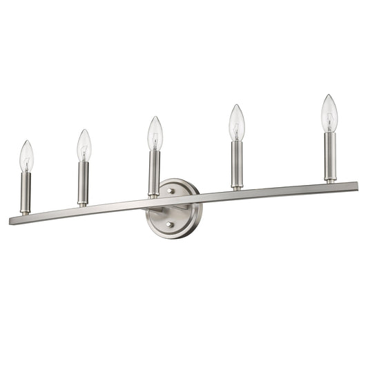 HomeRoots Sawyer 5-Light Vanity Lighting in Satin Nickel Finish