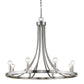 HomeRoots Sawyer 8-Light Chandelier in Satin Nickel Finish