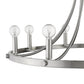 HomeRoots Sawyer 8-Light Chandelier in Satin Nickel Finish