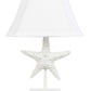 HomeRoots Sea Star Accent Lamp in White Finish