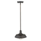 HomeRoots Shallow Plate Adjustable Pendant Light in Antique Bronze Finish