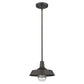 HomeRoots Shallow Plate Adjustable Pendant Light in Antique Bronze Finish