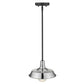 HomeRoots Shallow Plate Adjustable Pendant Light in Silver Finish