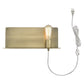 HomeRoots Shelf Wall Light in Dull Gold Finish