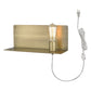 HomeRoots Shelf Wall Light in Dull Gold Finish