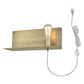 HomeRoots Shelf Wall Light in Dull Gold Finish