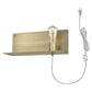 HomeRoots Shelf Wall Light in Dull Gold Finish