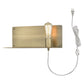 HomeRoots Shelf Wall Light in Dull Gold Finish