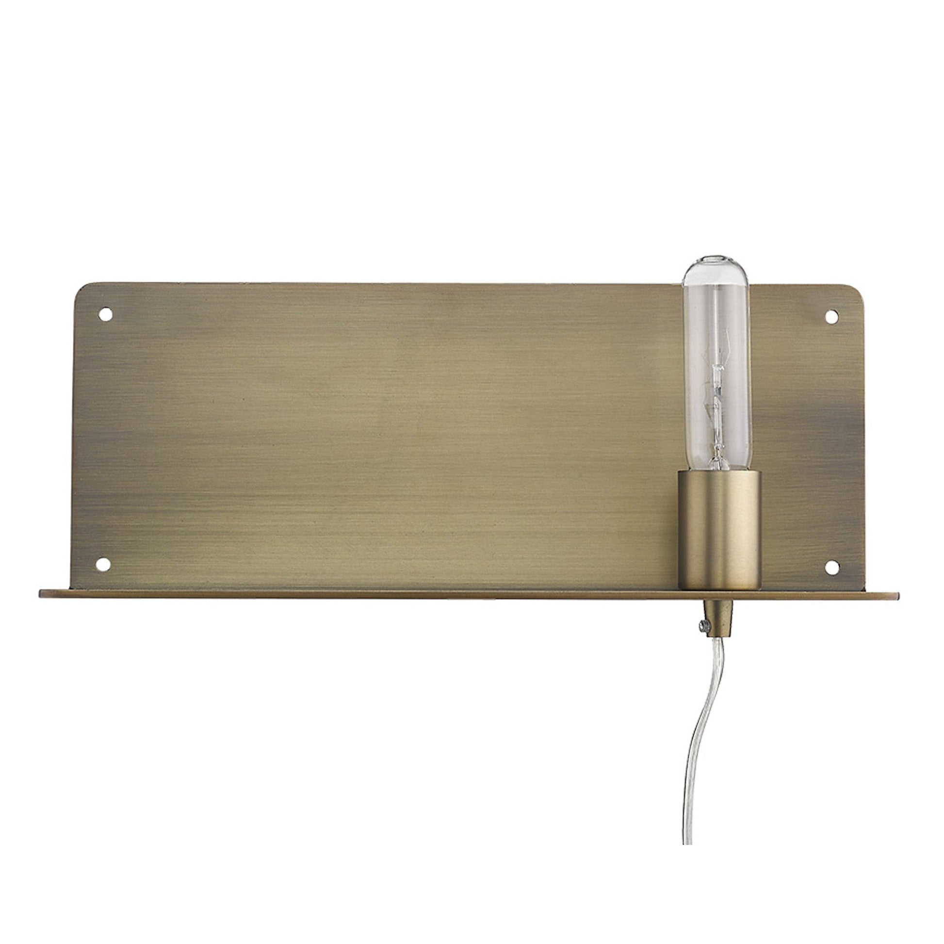 HomeRoots Shelf Wall Light in Dull Gold Finish