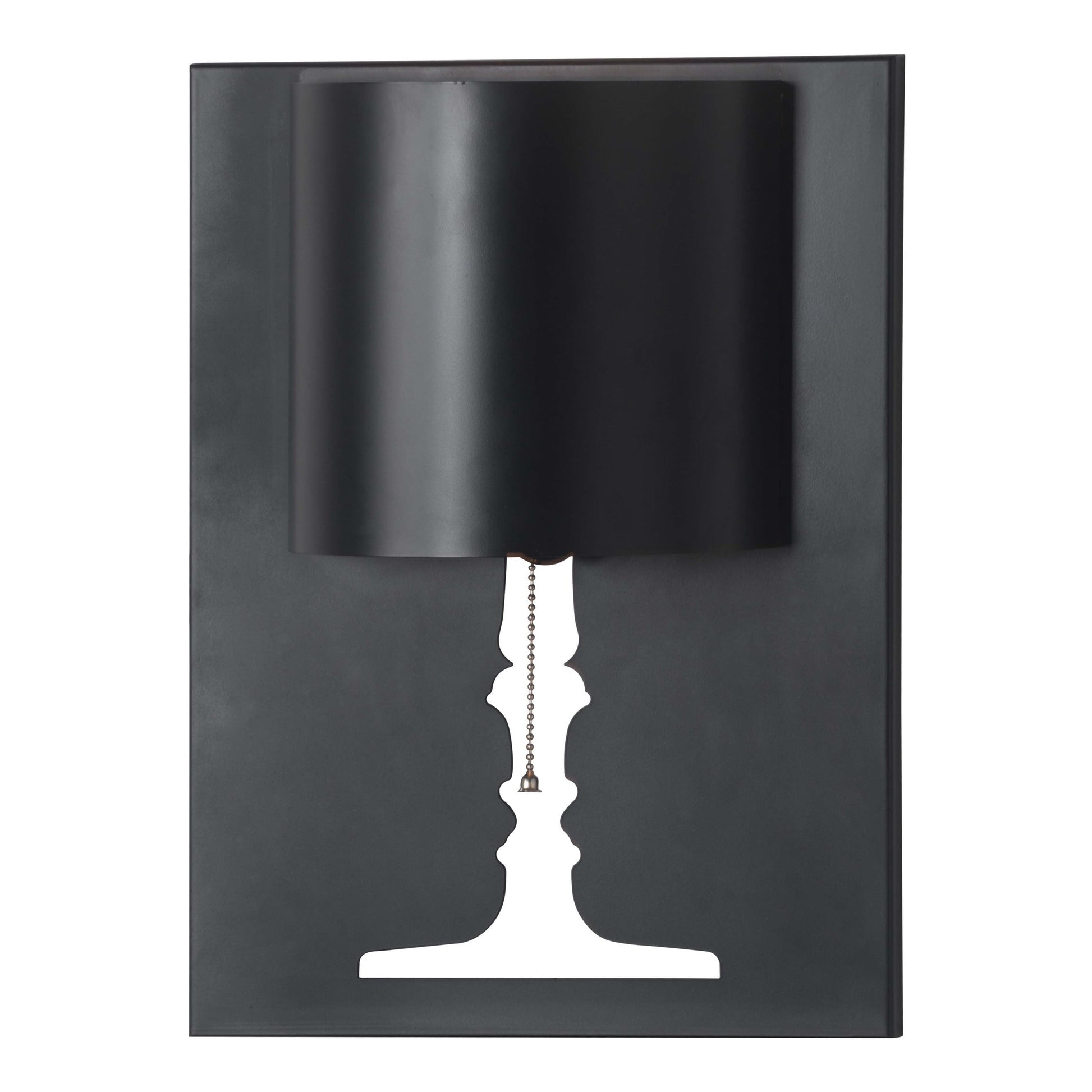 HomeRoots Silhouette Wall Lamp In Black And White Finish