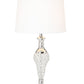 HomeRoots Silver Acrylic Beads Metal Table Lamps in Set of 2