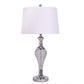 HomeRoots Silver Acrylic Beads Metal Table Lamps in Set of 2