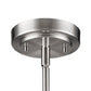 HomeRoots Silver Hanging Light with Frosted Glass Shade