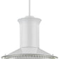 HomeRoots Skylar 1-Light Pendant With Halophane Glass Shade in White Finish