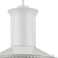 HomeRoots Skylar 1-Light Pendant With Halophane Glass Shade in White Finish