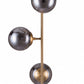 HomeRoots Smoked Glass Ceiling Lamp With Gold Berry Finish