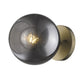 HomeRoots Smoked Glass Wall Light With Gold Finish