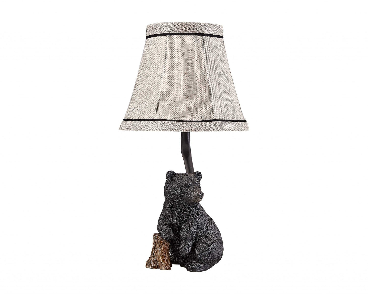 HomeRoots Smokey Bear in Woodlands Accent Lamp in Black Finish