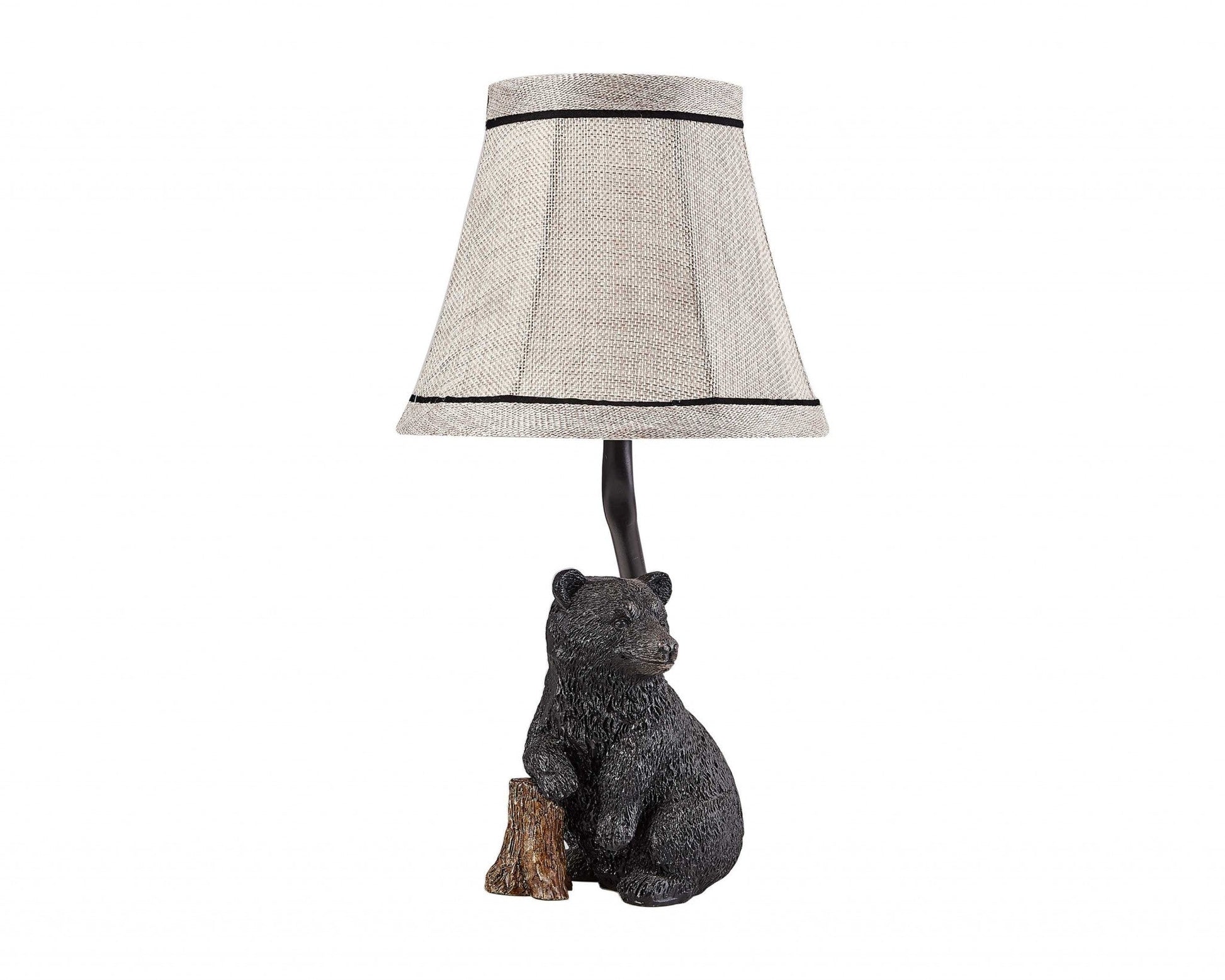 HomeRoots Smokey Bear in Woodlands Accent Lamp in Black Finish